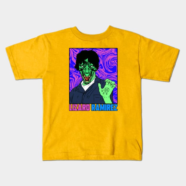 LIZARD RAMIREZ Kids T-Shirt by theanomalius_merch